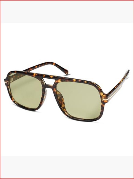 Retro Square Aviator Sunglasses with UV Protection main image 6